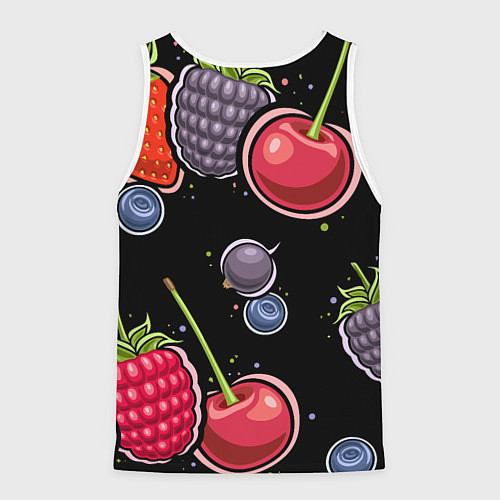 Мужская майка без рукавов Плоды и ягоды / 3D-Белый – фото 2