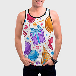 Майка-безрукавка мужская Вечеринка, цвет: 3D-черный — фото 2