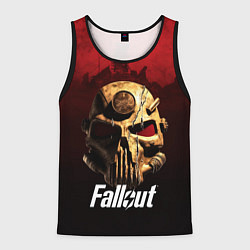 Майка-безрукавка мужская Фалаут шлем от брони, цвет: 3D-черный