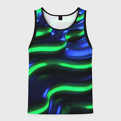 Мужская майка без рукавов Green blue lines