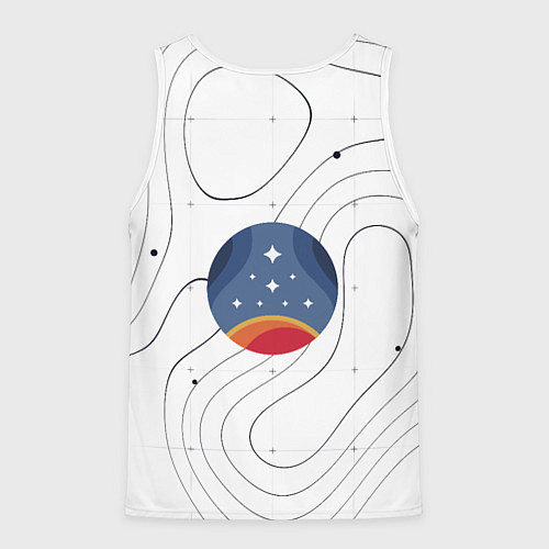 Мужская майка без рукавов Эмблема созвездия / 3D-Белый – фото 2