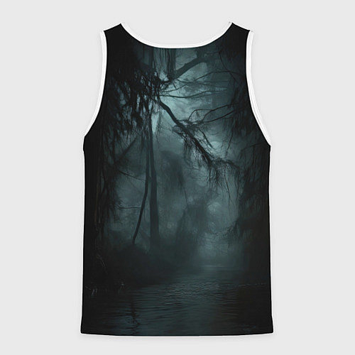 Мужская майка без рукавов Болотная тварь / 3D-Белый – фото 2