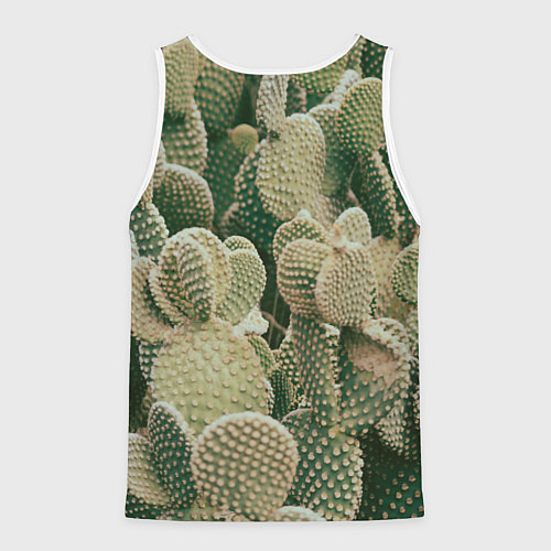 Мужская майка без рукавов Поле кактусов / 3D-Белый – фото 2