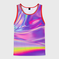 Майка-безрукавка мужская Радужное северное сияние, цвет: 3D-красный