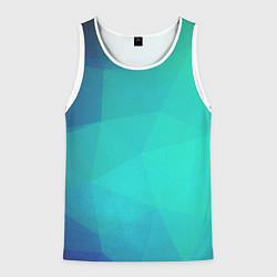 Мужская майка без рукавов Голубые грани