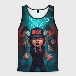 Мужская майка без рукавов ACDC cartoon