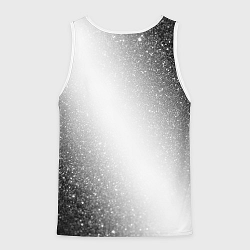 Мужская майка без рукавов Doom glitch на светлом фоне: символ сверху / 3D-Белый – фото 2