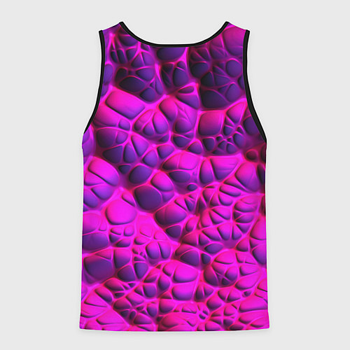 Мужская майка без рукавов Объемная розовая текстура / 3D-Черный – фото 2