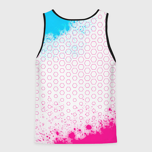 Мужская майка без рукавов Saints Row neon gradient style / 3D-Черный – фото 2