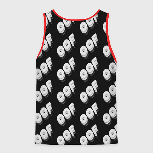 Мужская майка без рукавов Off выключение / 3D-Красный – фото 2