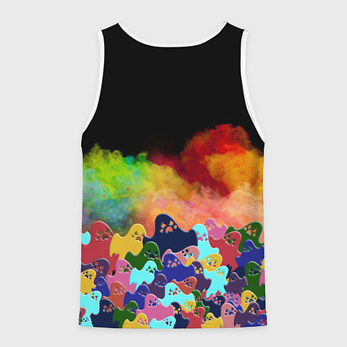 Мужская майка без рукавов Приведения из дыма / 3D-Белый – фото 2