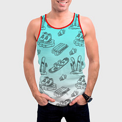 Майка-безрукавка мужская Перезимуем, цвет: 3D-красный — фото 2