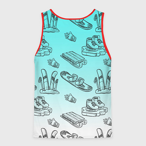 Мужская майка без рукавов Перезимуем / 3D-Красный – фото 2