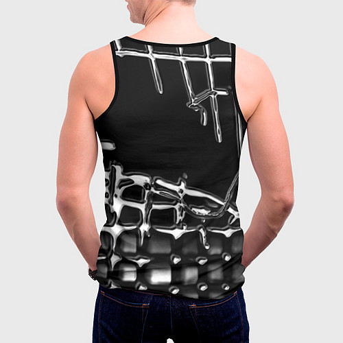 Мужская майка без рукавов Россия герб РФ / 3D-Черный – фото 4