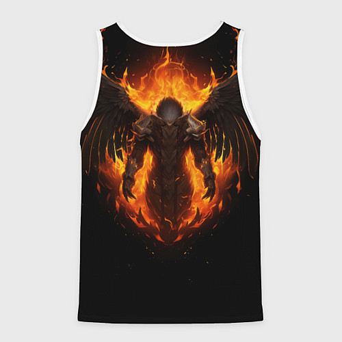 Мужская майка без рукавов Пламенный Бог Тот / 3D-Белый – фото 2