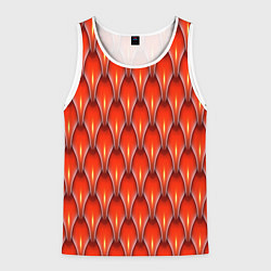 Майка-безрукавка мужская Шкура красного дракона, цвет: 3D-белый