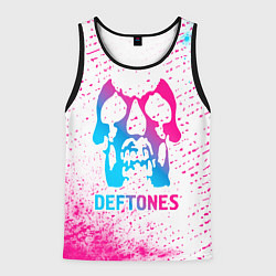 Мужская майка без рукавов Deftones neon gradient style