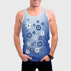 Майка-безрукавка мужская Незабудка, цвет: 3D-белый — фото 2