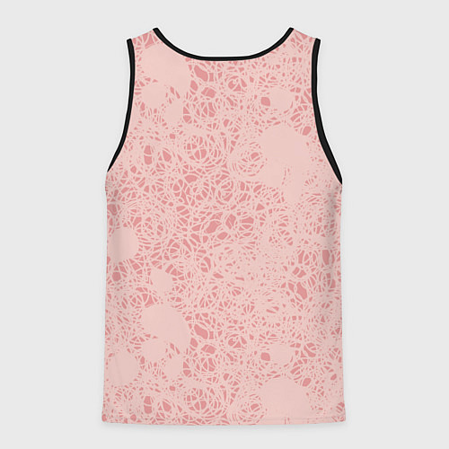 Мужская майка без рукавов Розовые каракули дудл / 3D-Черный – фото 2