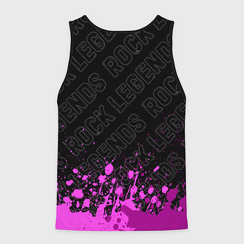 Мужская майка без рукавов Green Day rock legends посередине / 3D-Черный – фото 2
