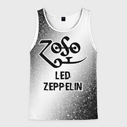 Майка-безрукавка мужская Led Zeppelin glitch на светлом фоне, цвет: 3D-белый