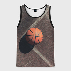 Майка-безрукавка мужская Мяч баскетбольный, цвет: 3D-черный