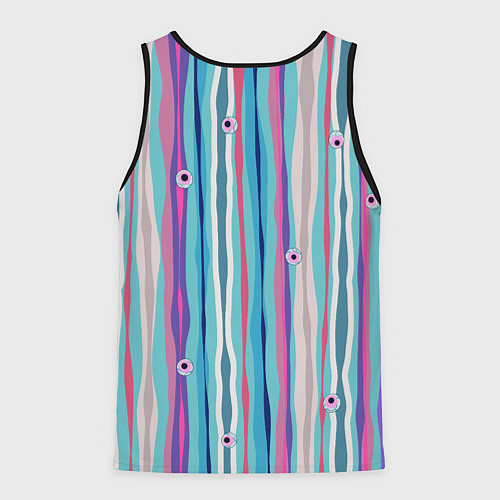 Мужская майка без рукавов Глазные яблоки / 3D-Черный – фото 2