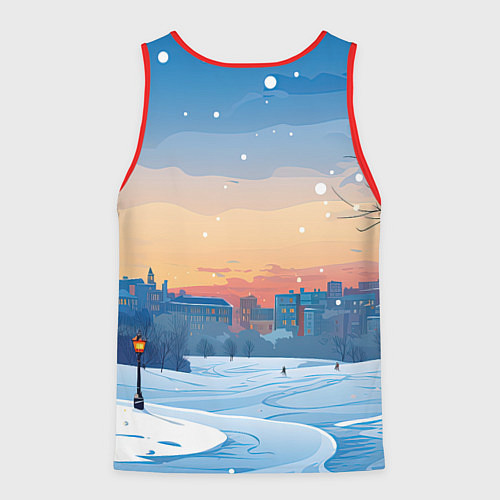 Мужская майка без рукавов Год дракона 2024 / 3D-Красный – фото 2