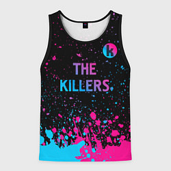 Майка-безрукавка мужская The Killers - neon gradient посередине, цвет: 3D-черный