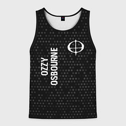 Мужская майка без рукавов Ozzy Osbourne glitch на темном фоне вертикально