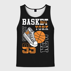 Майка-безрукавка мужская Basketball New York, цвет: 3D-черный
