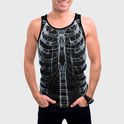 Майка-безрукавка мужская Рентген твоего тела, цвет: 3D-черный — фото 2