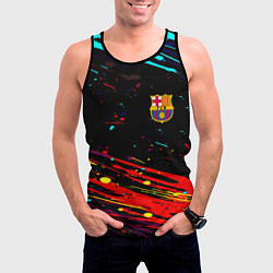 Майка-безрукавка мужская Barcelona краски, цвет: 3D-черный — фото 2