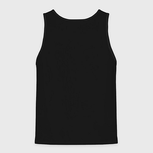 Мужская майка без рукавов Джон Крамер пила в гриме куклы / 3D-Черный – фото 2