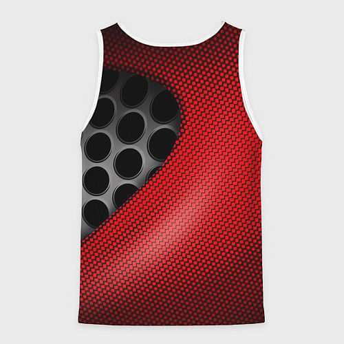 Мужская майка без рукавов Абстрактный фон карбон / 3D-Белый – фото 2