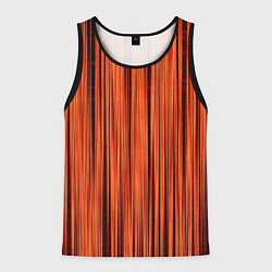 Майка-безрукавка мужская Абстрактные полосы красно-оранжевый, цвет: 3D-черный