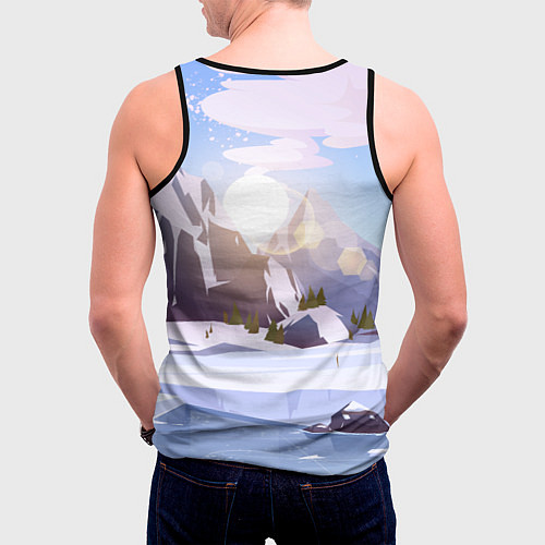 Мужская майка без рукавов Символ года дракон 2024 / 3D-Черный – фото 4