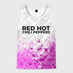 Майка-безрукавка мужская Red Hot Chili Peppers rock legends посередине, цвет: 3D-белый