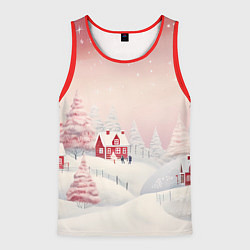 Мужская майка без рукавов Снежное сияние ночи