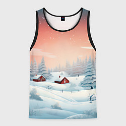 Мужская майка без рукавов Погружение в зимнюю атмосферу