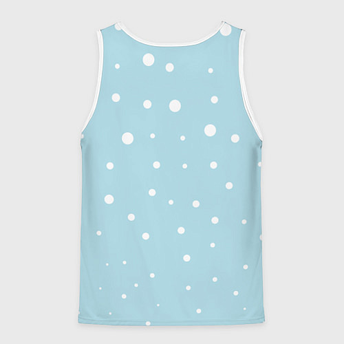 Мужская майка без рукавов Лама в роли Санта Клауса / 3D-Белый – фото 2