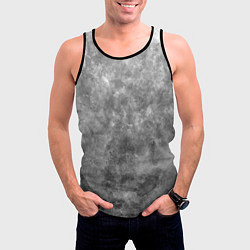 Майка-безрукавка мужская Абстракция - grey sky, цвет: 3D-черный — фото 2