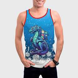 Майка-безрукавка мужская Дракон магический 2024, цвет: 3D-красный — фото 2