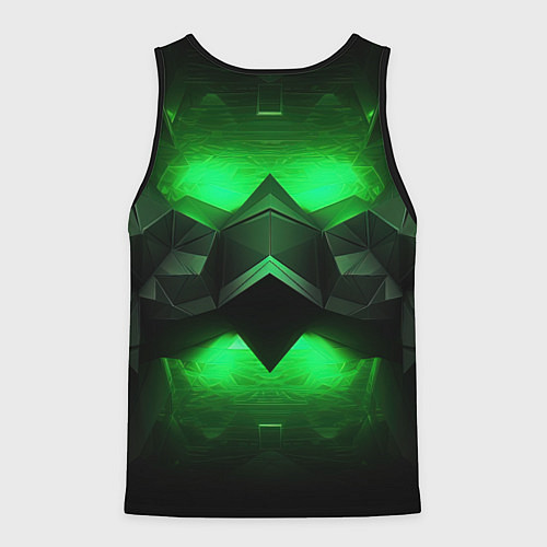 Мужская майка без рукавов Абстрактное царство зелени / 3D-Черный – фото 2