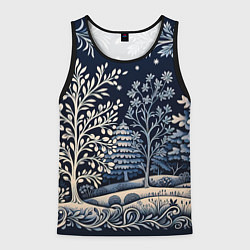 Мужская майка без рукавов Ледяные узоры нового года