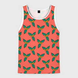Мужская майка без рукавов Ягоды остролиста