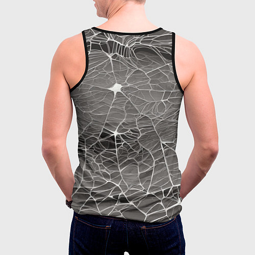 Мужская майка без рукавов Паутина паука / 3D-Черный – фото 4