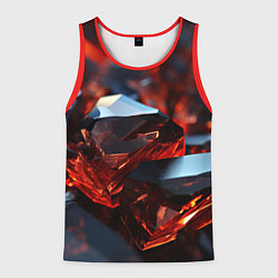 Майка-безрукавка мужская Визуальные ритмы в геометрии, цвет: 3D-красный