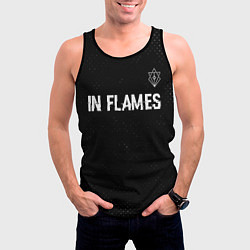 Майка-безрукавка мужская In Flames glitch на темном фоне посередине, цвет: 3D-черный — фото 2
