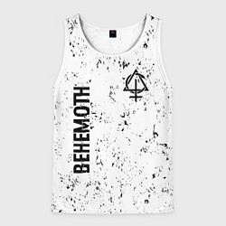 Мужская майка без рукавов Behemoth glitch на светлом фоне вертикально